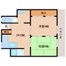 近鉄難波線・奈良線/富雄駅 徒歩3分 4階 築53年 2DKの間取り