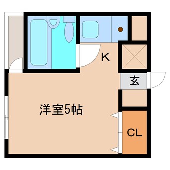 間取図 近鉄難波線・奈良線/富雄駅 徒歩3分 2階 築33年