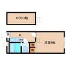 近鉄難波線・奈良線/学園前駅 徒歩6分 2階 築17年 1Kの間取り