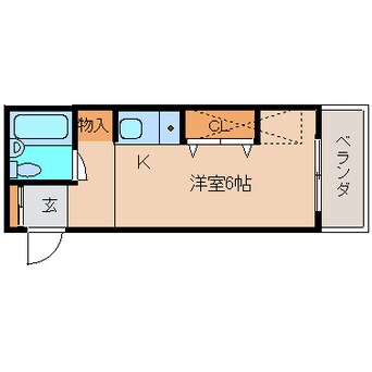 間取図 近鉄難波線・奈良線/富雄駅 徒歩1分 4階 築34年