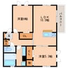 近鉄難波線・奈良線/富雄駅 徒歩4分 1階 築8年 2LDKの間取り