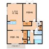 近鉄難波線・奈良線/富雄駅 徒歩4分 2階 築8年 2LDKの間取り