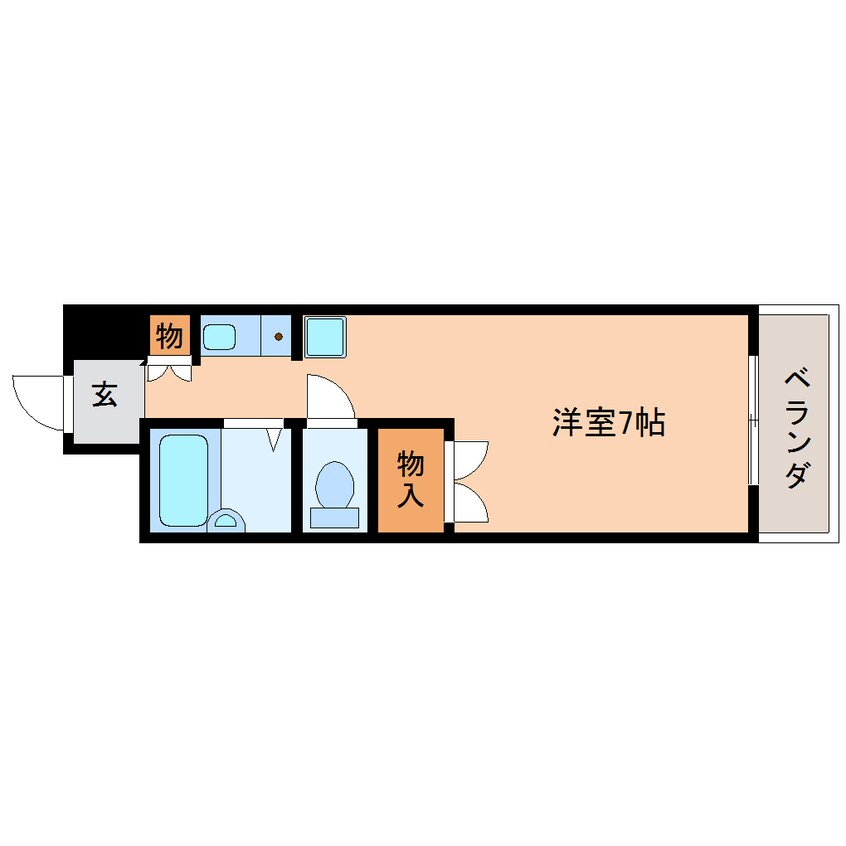 間取図 近鉄難波線・奈良線/菖蒲池駅 徒歩7分 4階 築34年