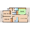 近鉄難波線・奈良線/富雄駅 徒歩5分 3階 築38年 3LDKの間取り