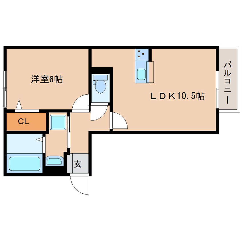 間取図 近鉄難波線・奈良線/学園前駅 徒歩13分 2階 築5年