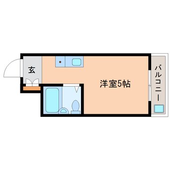 間取図 近鉄難波線・奈良線/菖蒲池駅 徒歩7分 3階 築40年