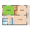 近鉄難波線・奈良線/菖蒲池駅 徒歩10分 2階 築35年 2LDKの間取り