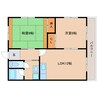 近鉄難波線・奈良線/菖蒲池駅 徒歩10分 2階 築35年 2LDKの間取り