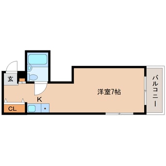間取図 近鉄難波線・奈良線/菖蒲池駅 徒歩3分 4階 築36年