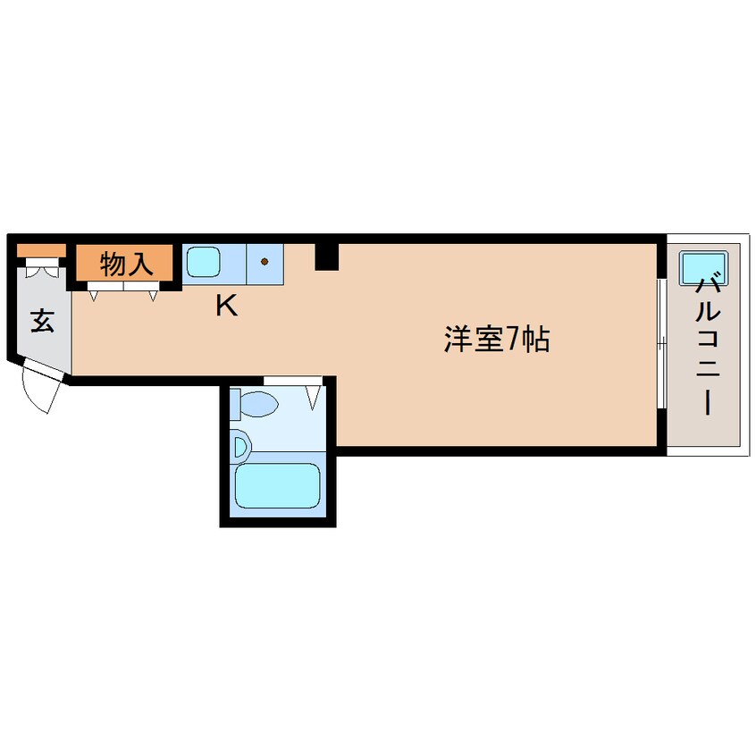 間取図 近鉄難波線・奈良線/菖蒲池駅 徒歩3分 3階 築35年