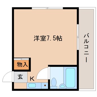 間取図 近鉄難波線・奈良線/菖蒲池駅 徒歩3分 4階 築35年