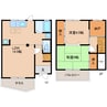 近鉄難波線・奈良線/菖蒲池駅 徒歩7分 1-2階 築45年 2LDKの間取り