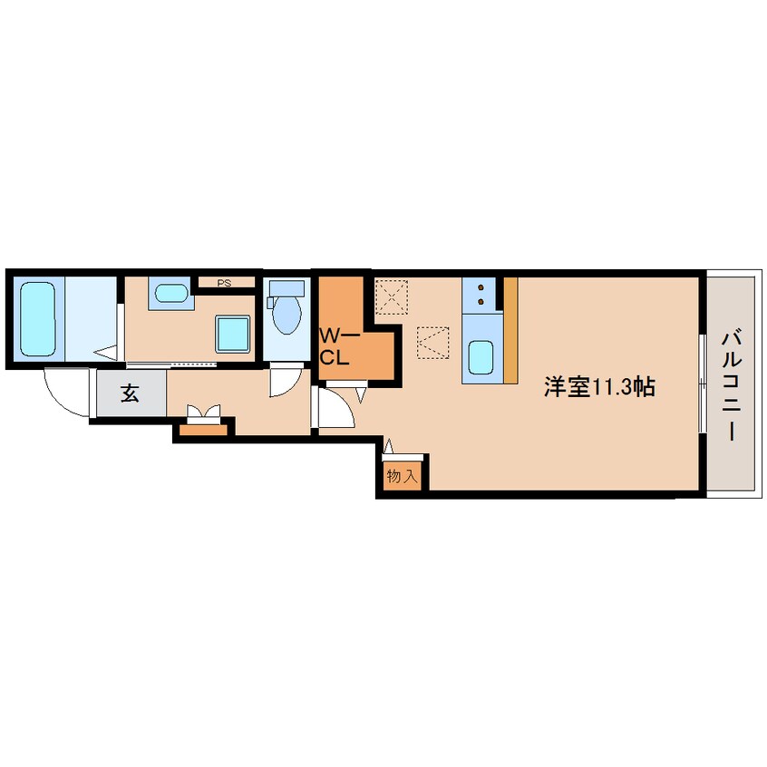 間取図 近鉄難波線・奈良線/菖蒲池駅 徒歩6分 1階 築1年