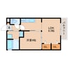 近鉄難波線・奈良線/学園前駅 徒歩9分 3階 築浅 1LDKの間取り