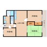 近鉄難波線・奈良線/学園前駅 徒歩14分 2階 築37年 3LDKの間取り