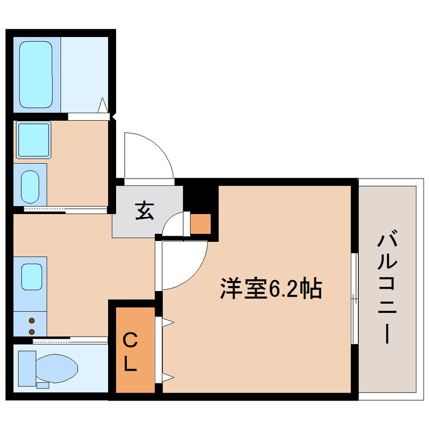 間取図 近鉄難波線・奈良線/富雄駅 徒歩3分 1階 建築中