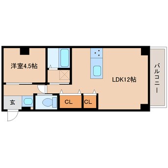 間取図 近鉄難波線・奈良線/富雄駅 徒歩5分 2階 建築中