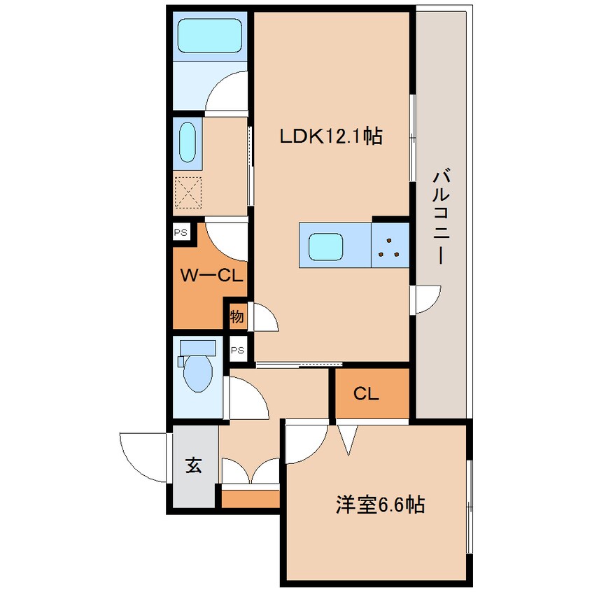 間取図 近鉄難波線・奈良線/学園前駅 徒歩6分 2階 建築中