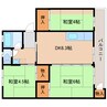 近鉄けいはんな線/学研奈良登美ケ丘駅 徒歩20分 3階 築55年 3DKの間取り