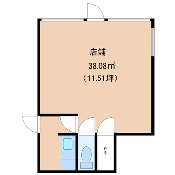 間取図 近鉄難波線・奈良線/菖蒲池駅 徒歩1分 1階 築47年