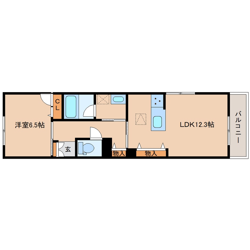 間取図 近鉄難波線・奈良線/学園前駅 徒歩6分 1階 1年未満