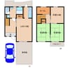 近鉄難波線・奈良線/富雄駅 徒歩21分 1-2階 築46年 3LDK+Sの間取り