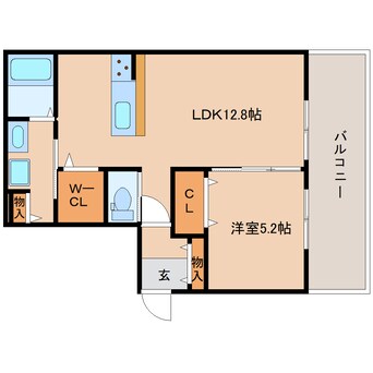 間取図 近鉄難波線・奈良線/学園前駅 徒歩3分 1階 建築中