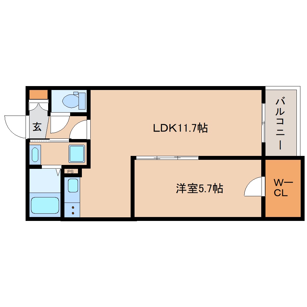 間取り図 近鉄難波線・奈良線/菖蒲池駅 徒歩8分 2階 建築中