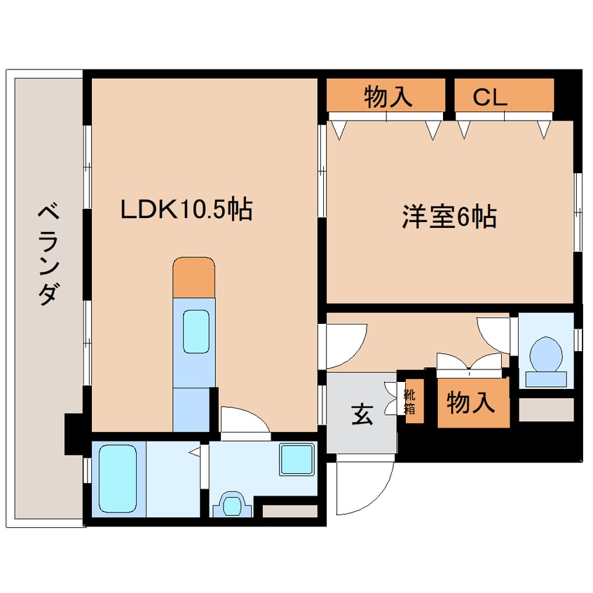 間取図 近鉄難波線・奈良線/生駒駅 徒歩5分 4階 築48年