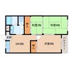 近鉄生駒線/一分駅 徒歩8分 3階 築40年 3DKの間取り