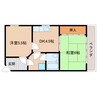 近鉄難波線・奈良線/生駒駅 徒歩5分 3階 築40年 2DKの間取り