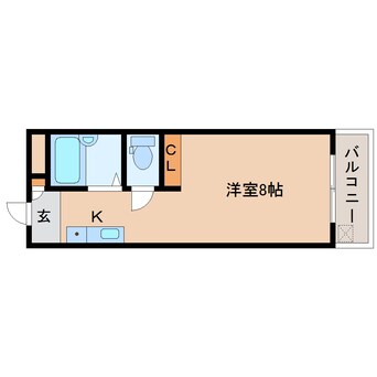 間取図 近鉄難波線・奈良線/生駒駅 徒歩5分 3階 築36年