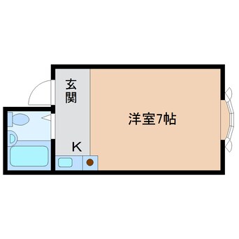 間取図 近鉄難波線・奈良線/生駒駅 徒歩2分 3階 築36年