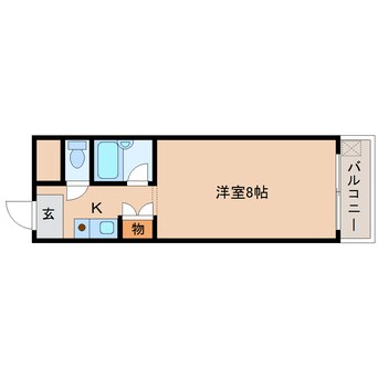 間取図 近鉄難波線・奈良線/東生駒駅 徒歩5分 1階 築36年