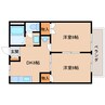 近鉄生駒線/萩の台駅 徒歩13分 1階 築28年 2DKの間取り
