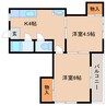 近鉄難波線・奈良線/生駒駅 徒歩9分 1階 築46年 2Kの間取り