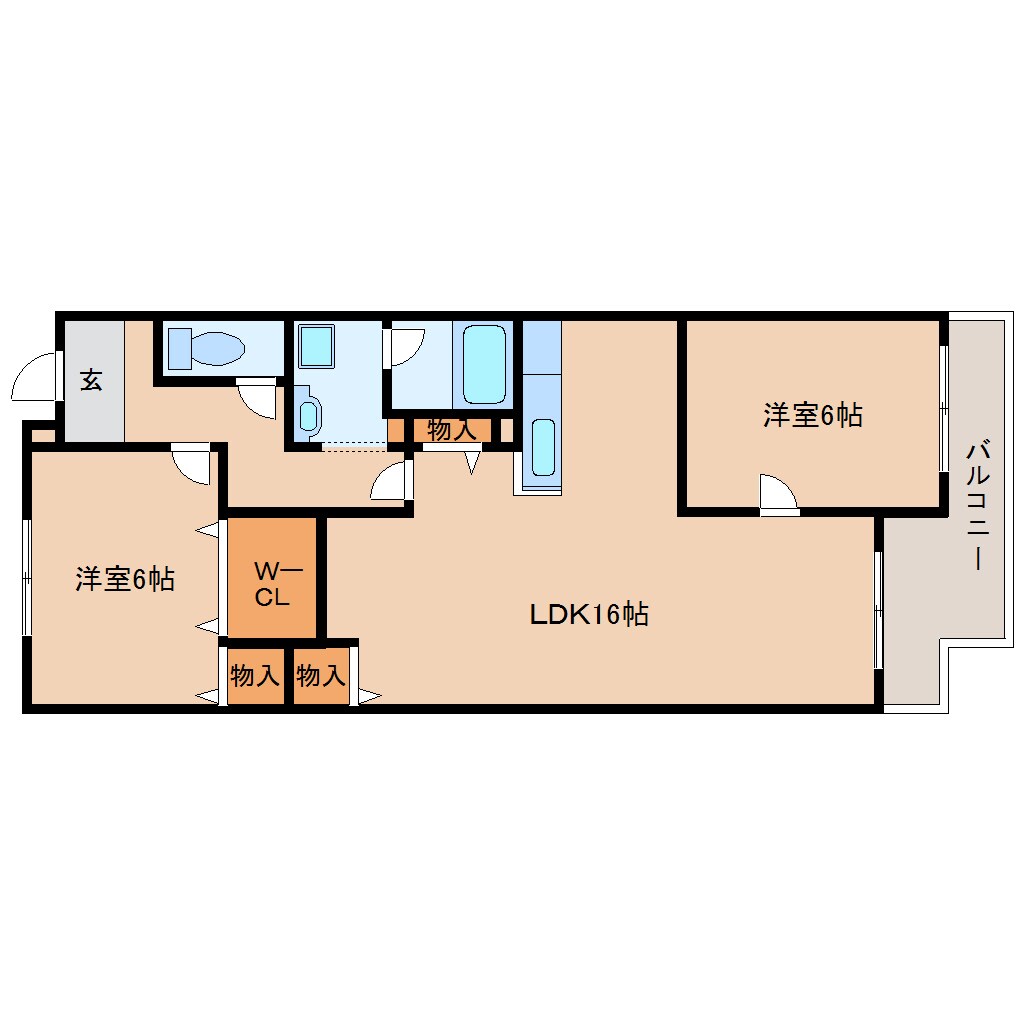 間取り図 近鉄難波線・奈良線/生駒駅 バス7分松美台下車:停歩1分 1階 築36年