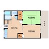 近鉄生駒線/一分駅 徒歩8分 1階 築36年 2DKの間取り