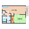 近鉄生駒線/南生駒駅 徒歩5分 2階 築38年 1LDKの間取り