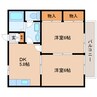 近鉄難波線・奈良線/生駒駅 徒歩11分 2階 築26年 2DKの間取り
