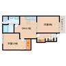 近鉄けいはんな線/白庭台駅 徒歩7分 1階 築23年 2DKの間取り