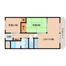 近鉄生駒線/南生駒駅 徒歩8分 2階 築29年 2LDKの間取り