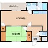 近鉄生駒線/菜畑駅 徒歩3分 3階 築36年 1LDKの間取り