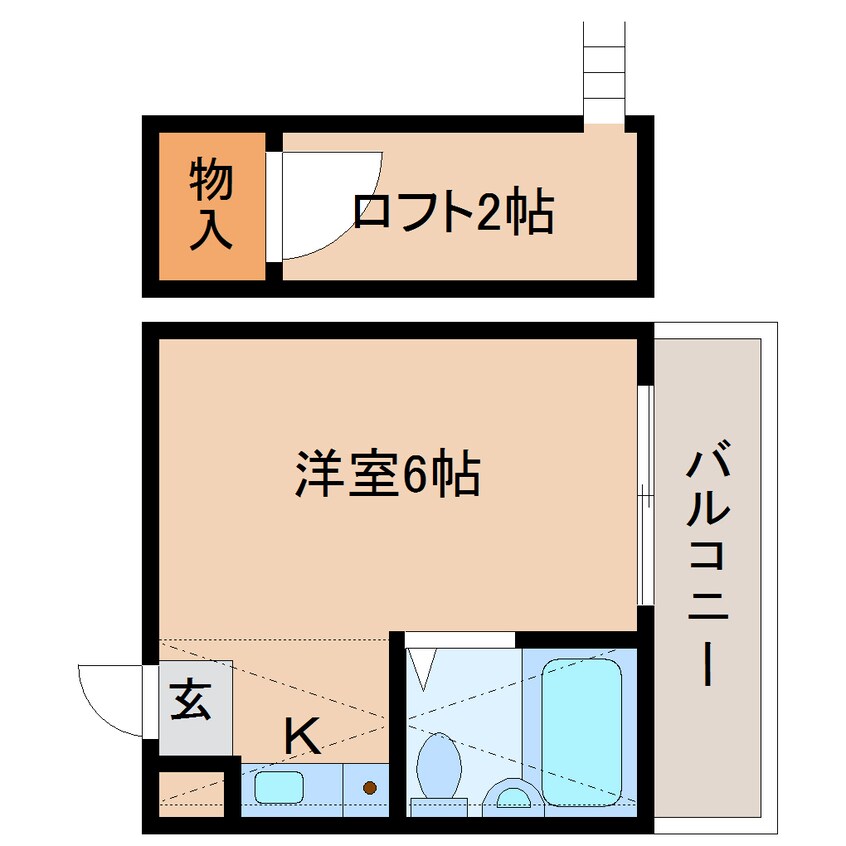 間取図 近鉄生駒線/菜畑駅 徒歩9分 1階 築33年