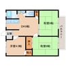 近鉄生駒線/南生駒駅 徒歩8分 2階 築41年 3DKの間取り
