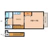 近鉄生駒線/菜畑駅 徒歩7分 2階 築25年 1DKの間取り