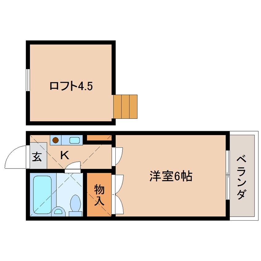 間取図 近鉄難波線・奈良線/東生駒駅 徒歩10分 1階 築33年