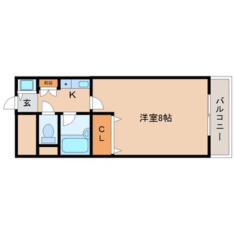 間取図 近鉄難波線・奈良線/生駒駅 徒歩4分 5階 築25年