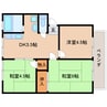 近鉄難波線・奈良線/生駒駅 徒歩11分 2階 築36年 3DKの間取り