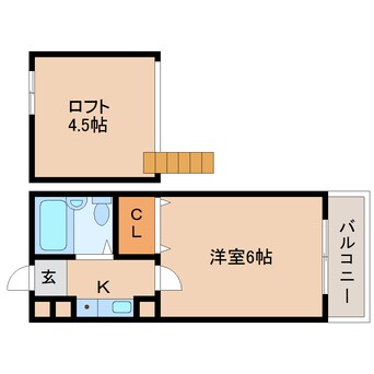 間取図 近鉄難波線・奈良線/生駒駅 徒歩13分 1階 築33年